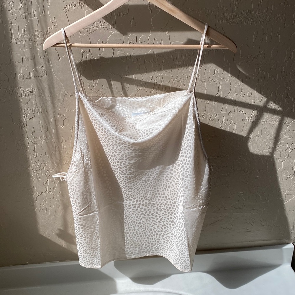 Lush cowl tank with side ties